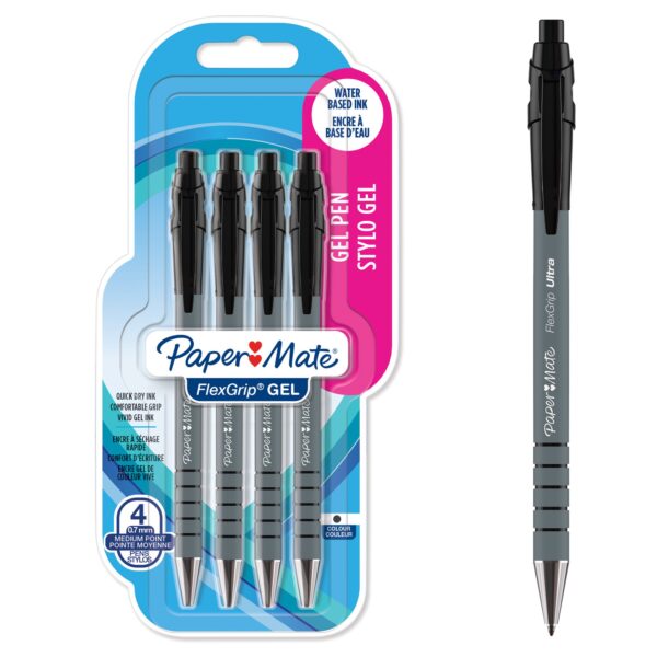 Paper Mate Flexgrip Gel BK PK4