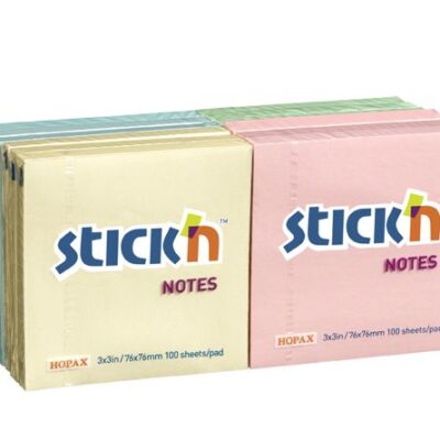 ValXSticky Notes76x76mm Astd Pastel PK12