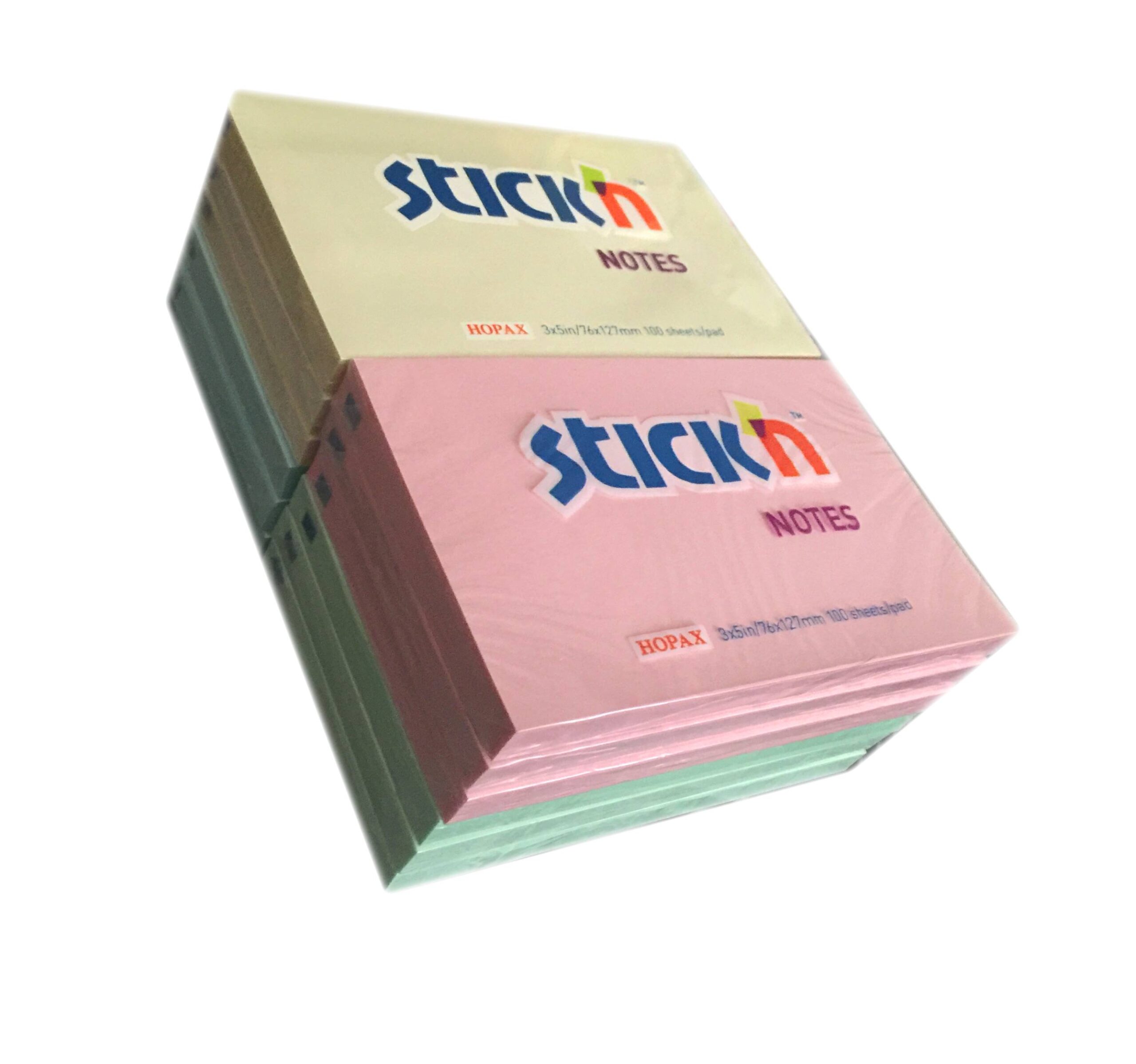 ValXSticky Notes76x127mmPastel Astd PK12