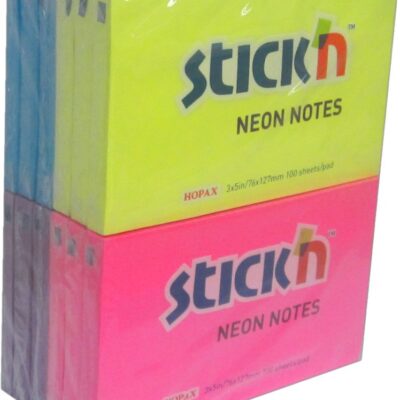 ValX Sticky Notes76x127mm Neon Astd PK12