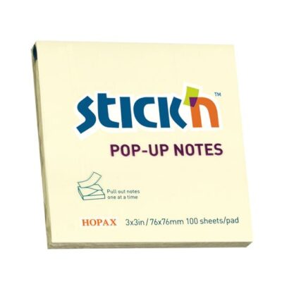 ValX Pop-Up Sticky Notes 76x76mm YL PK12
