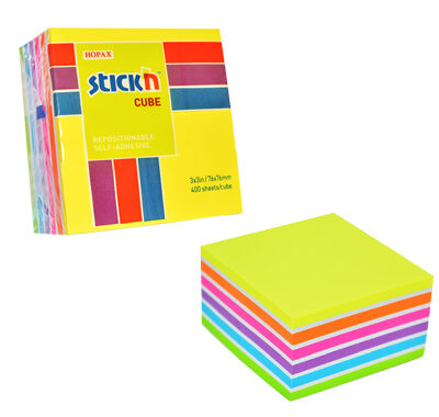 Stickn Repos Neon Cube 76x76 400Sh