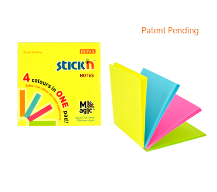 Stickn Magic Pad 76x76mm Neon PK12