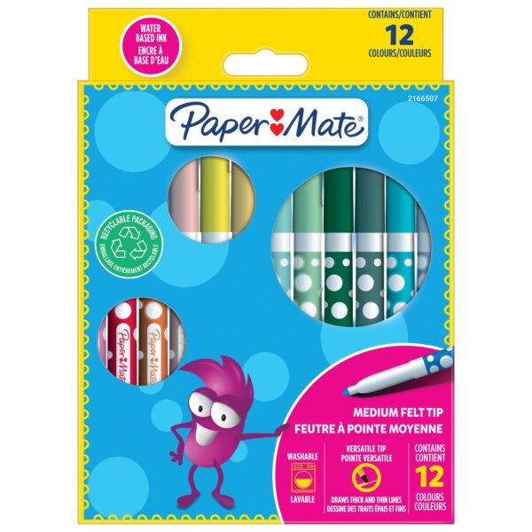 Paper Mate Felt Tip Colouring Pen PK12