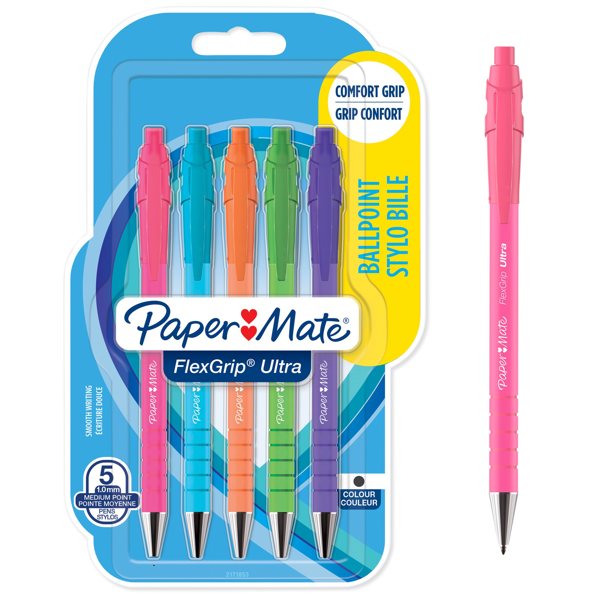 Paper Mate Flgrip Retro Ballpen BK PK5