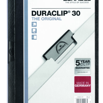 Duraclip 30 Report File 3mm A4 BK(PK25)