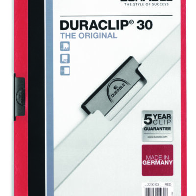 Duraclip 30 Report File 3mm A4 RD (PK25)