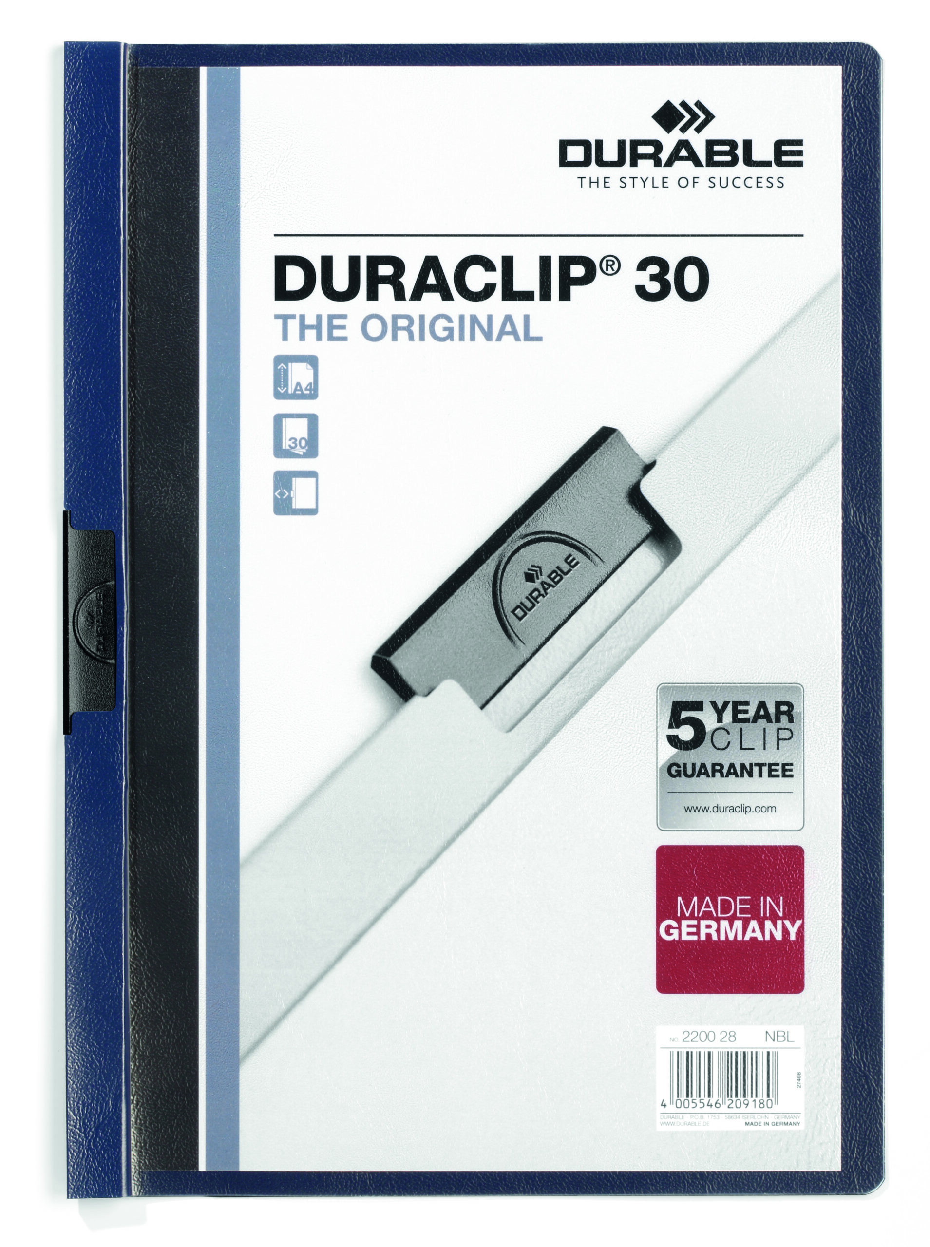 Duraclip 30 Rpt File 3mm A4 MN BL PK25