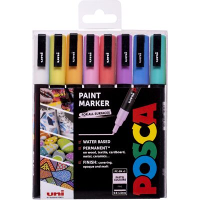 Posca PC-3M Paint Mrkr Asst Pastel PK8