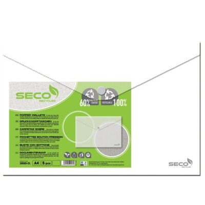 SS 100% Oxo Bio Clear Popper Wallet PK5