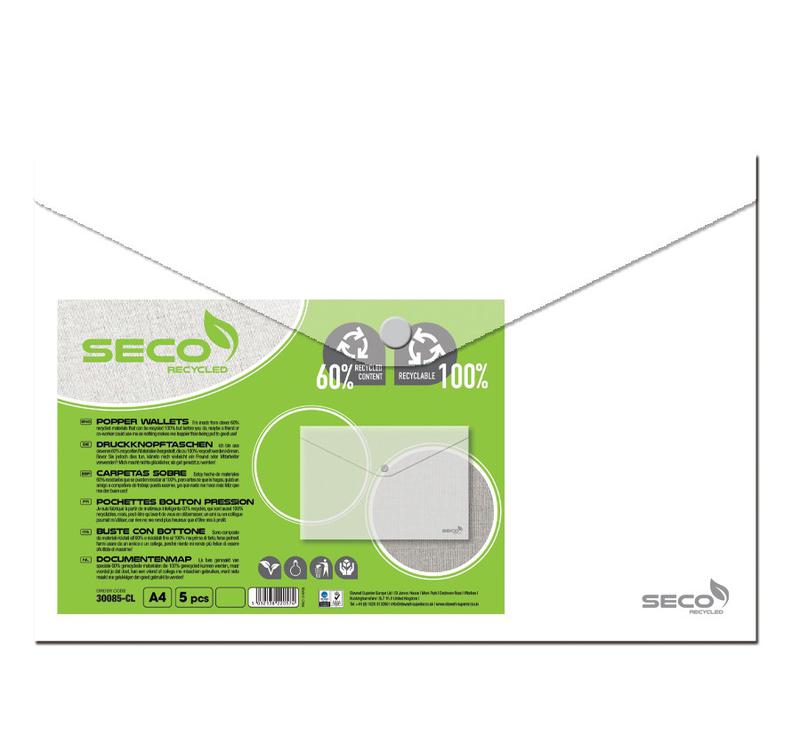 SS 100% Oxo Bio Clear Popper Wallet PK5