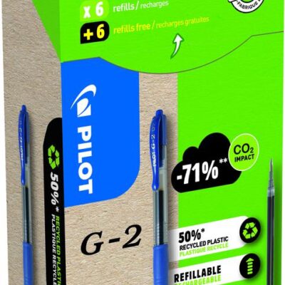 Pilot G-2 0.7mm Gel BL 12 Pens+Refills