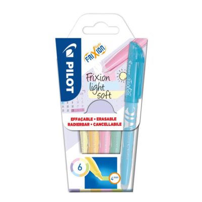 Pilot Frix Light Pastel Hlghtr Asst PK6