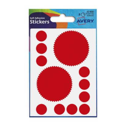 Avery Company Seal Labels Red Pack 80