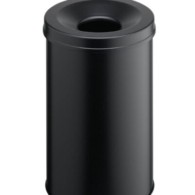 SAFE Waste Bin Metal Round 30L Bin BK