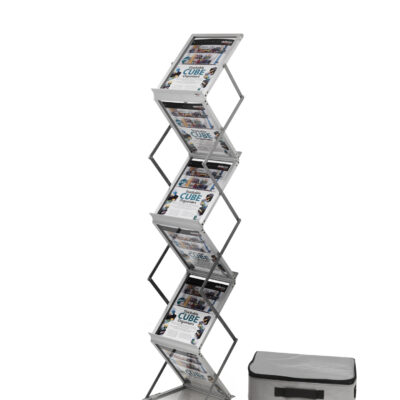 A4 Portrait Folding Floor Stand 6 Shelve