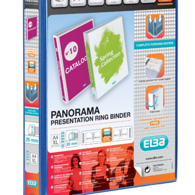 Elba Pres RBinder 25mm A4 4R BL PK6