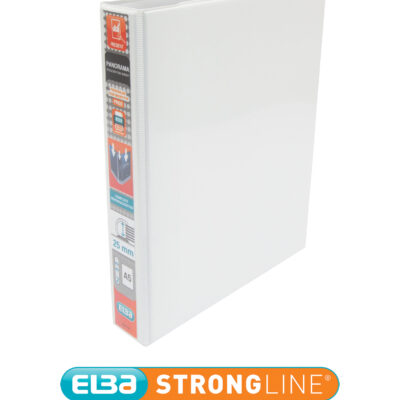 Elba Pan Pres RBinder 25mm A5 2DR WT PK6