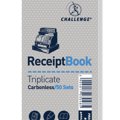 Challenge 140x70mm Receipt Book PK10