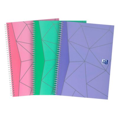 Oxfd TW Pastel Notebook 200P A4 Asst PK3
