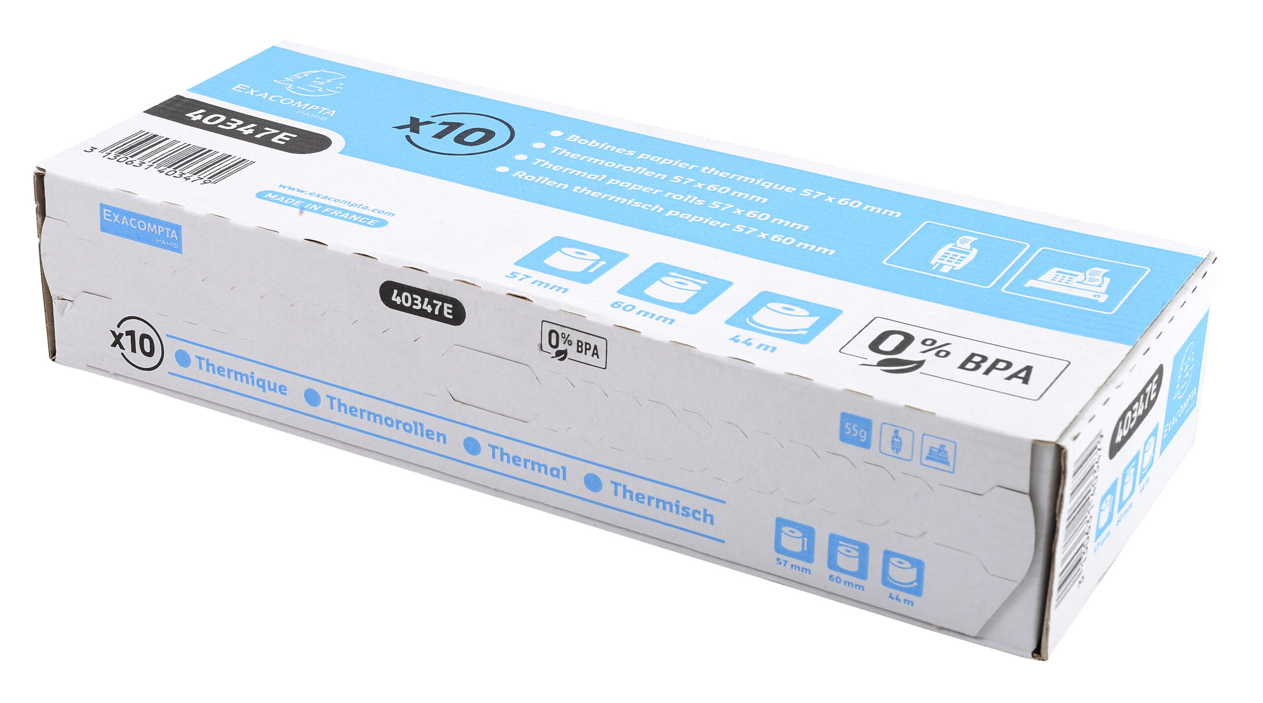 Therm Roll 55g 1ply 57x60x12 PK10