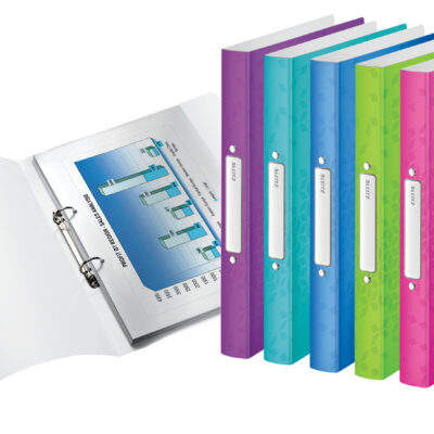 Leitz WOW A4 2O Binder 25mm Asst PK12
