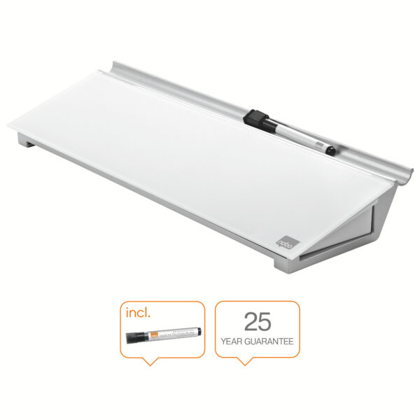 Nobo Glass Desktop Whiteboard Pad WH