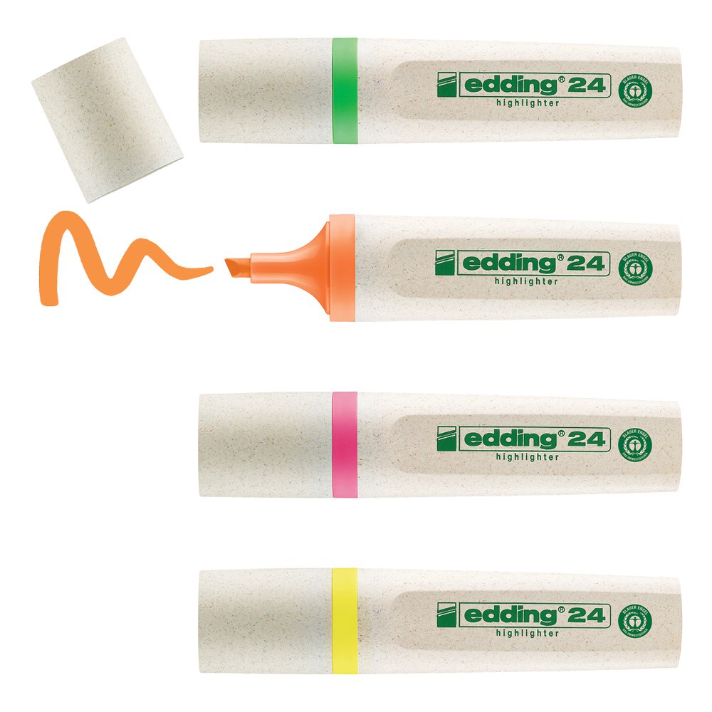 edding 24 Ecoline Highlighter AST PK4