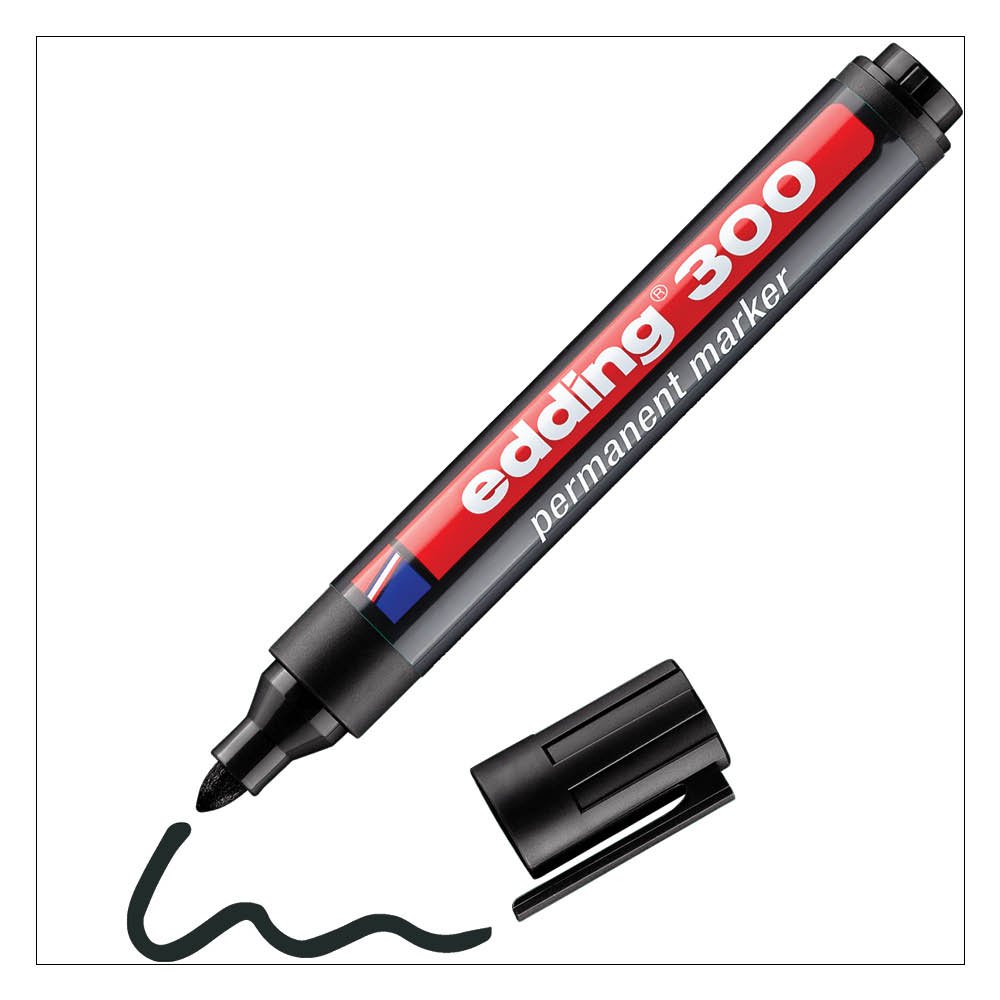 edding 300 Permanent Marker BK PK10
