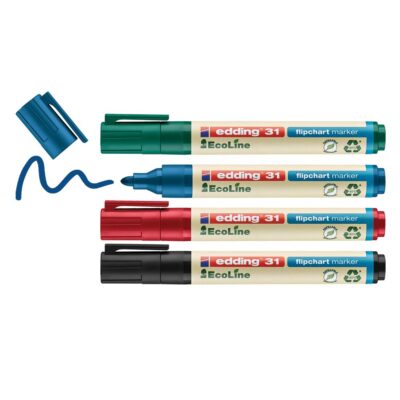 edding 31 Ecoline Flipchart BT Asst PK4