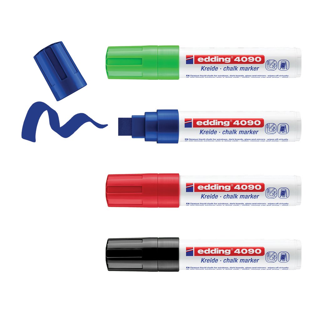 edding 4090 Chalk Marker Asst PK4