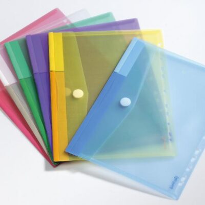 Punched A4 Wallets Assorted PK12