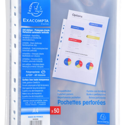 Exa Punch Pckt PP A4 60mic PK50