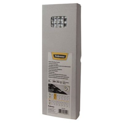Plastic Binding Combs A4 8mm WT (PK100)