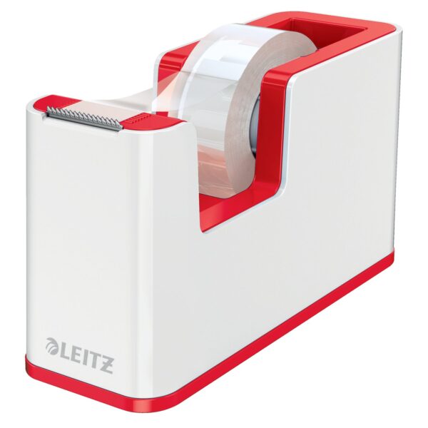 Leitz WOW Dup Tape+Dispenser White/Red