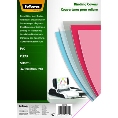 PVC Cover A4 240 microns Clear (PK100)
