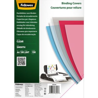 Fellowes Clear PET Cover 150mic A4 PK100
