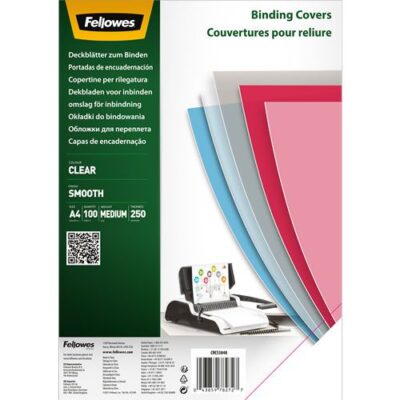 Fellowes Clear PET Cover 250mic A4 PK100