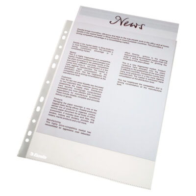 Esselte Punch Pocket A4 CLR 38 mic PK100