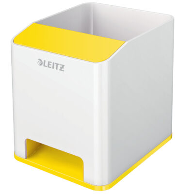 Leitz WOW Pen Holder White and Yellow
