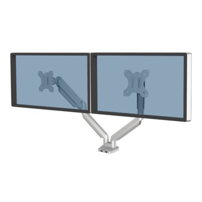 Fellowes Platinum Dual Mon Arm Sil