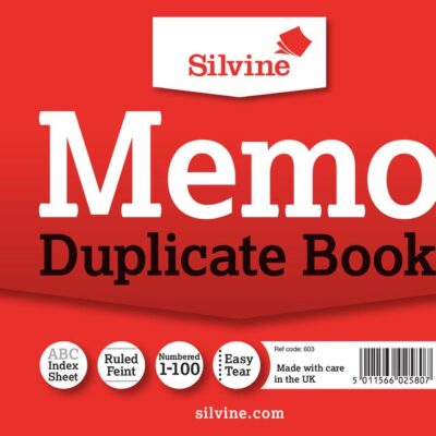 Silvine Duplicate Book Ruled 4x5in PK12