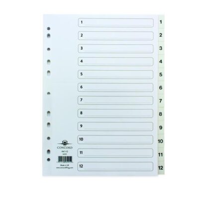 ValueX Index A4 1-12 PP White