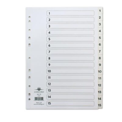 ValueX Index A4 1-15 PP White