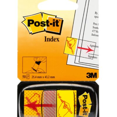 PostIt Index Flags 25mm Sign Here 50 Tab