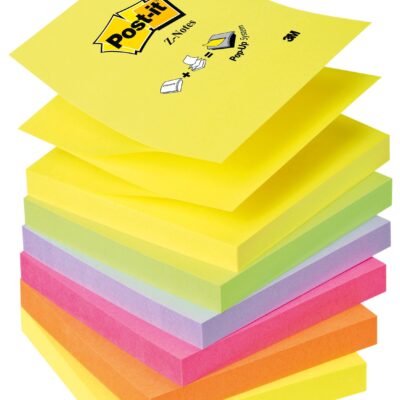 PostIt Z Nts Refill 76x76mm Neon Rai PK6