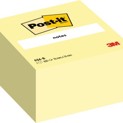 Post-it Note Cube 76x76mm Canary YL
