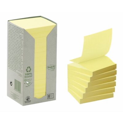 Post-it Z Nt Recycld 76x76 Canary PK16