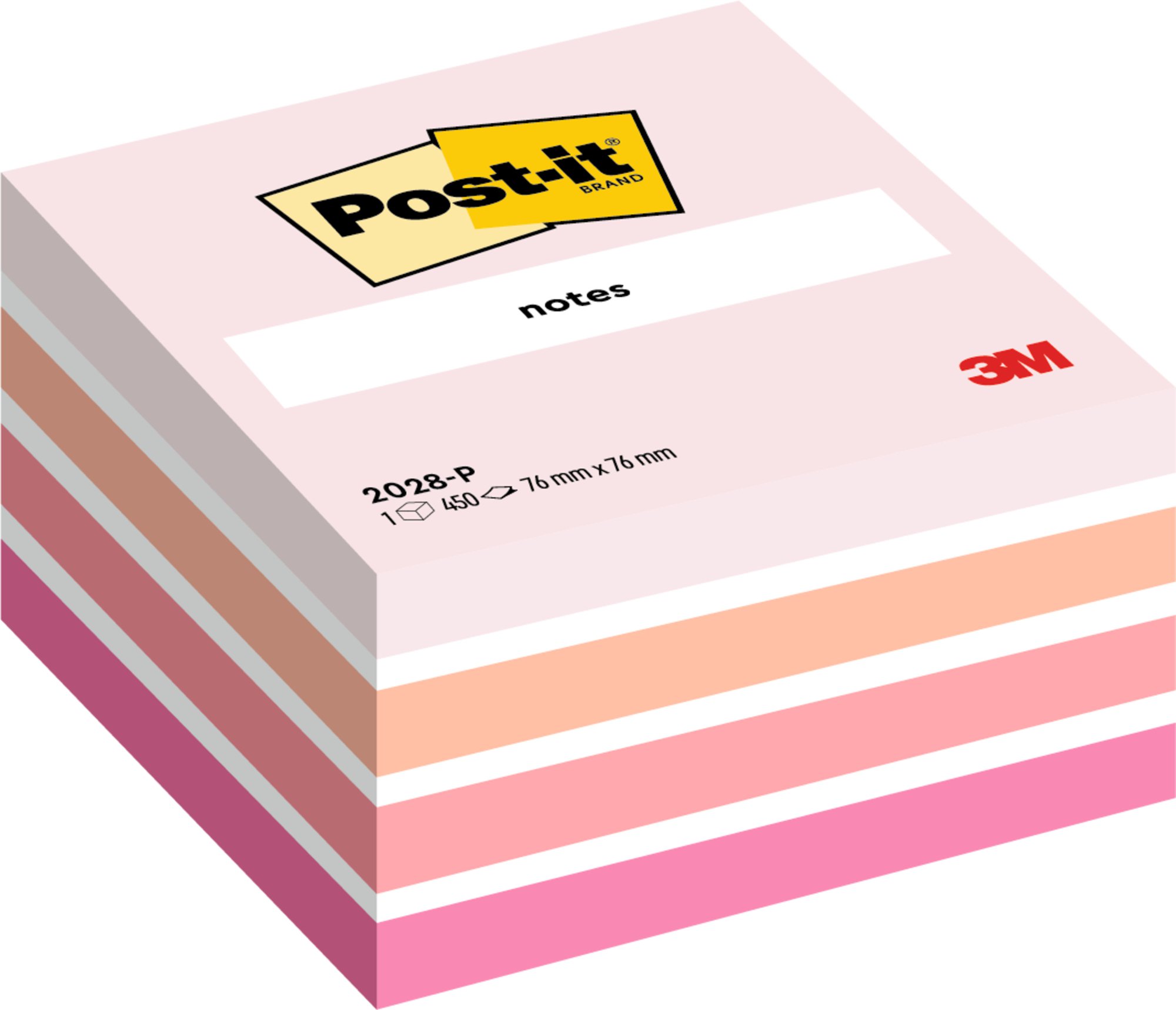 Post-it Note Cube 76x76mm Pastel PK
