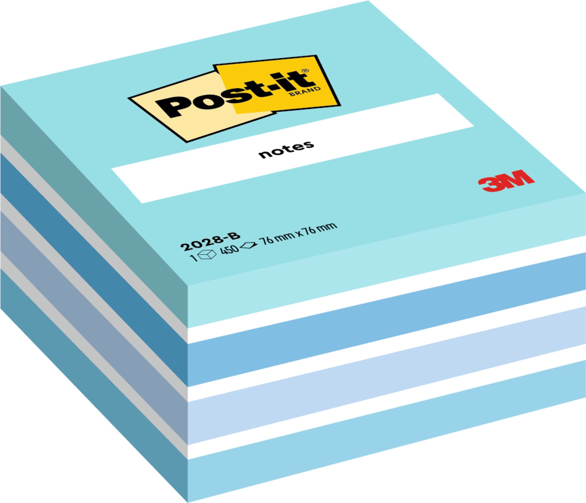 Post-it Note Cube 76x76mm Pastel BL